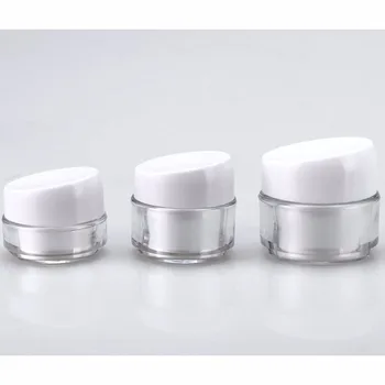 

1pc Hot Sale Portable Refillable Bottles Travel Face Cream Lotion Cosmetic Container Plastic Empty Makeup Jar Box inclined cover