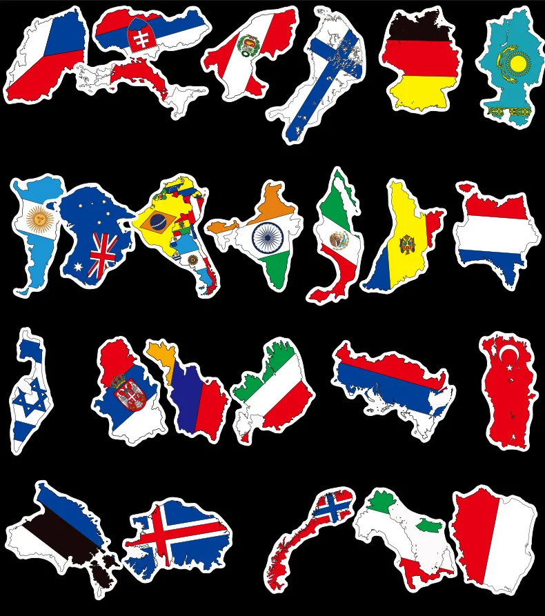 50 шт. национальные наклейки с флагами игрушки страны карта мира-наклейка на DIY Скрапбукинг чемодан для путешествий ноутбук телефон лицо липкий