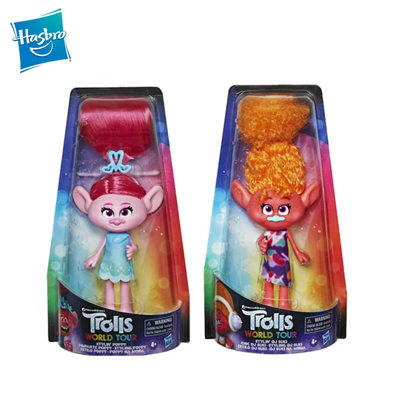 

Hasbro Trolls Anime Figure Decoration Toys Poppy Cute Dolls Magic Hair Cartoon Trolls World Tour Collection Kids Birthday Gifts