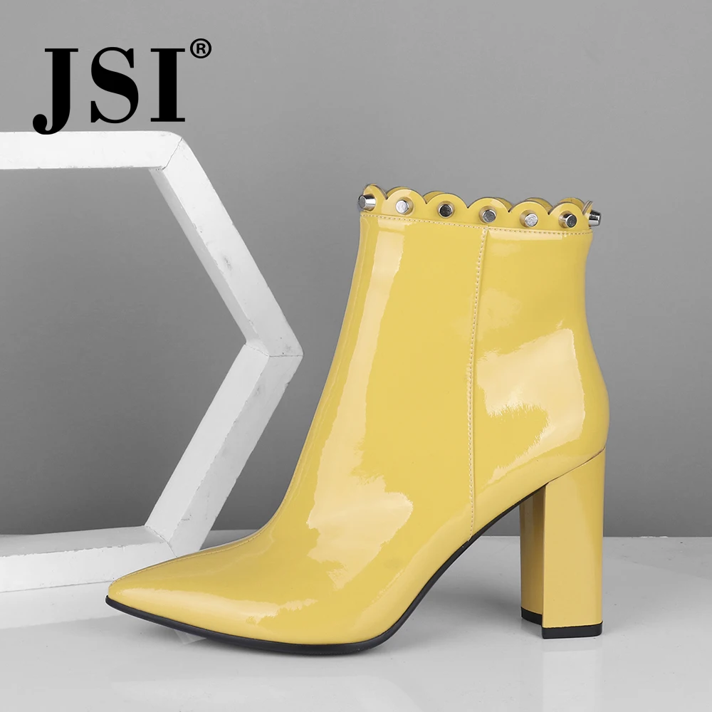 yellow ankle boots womens