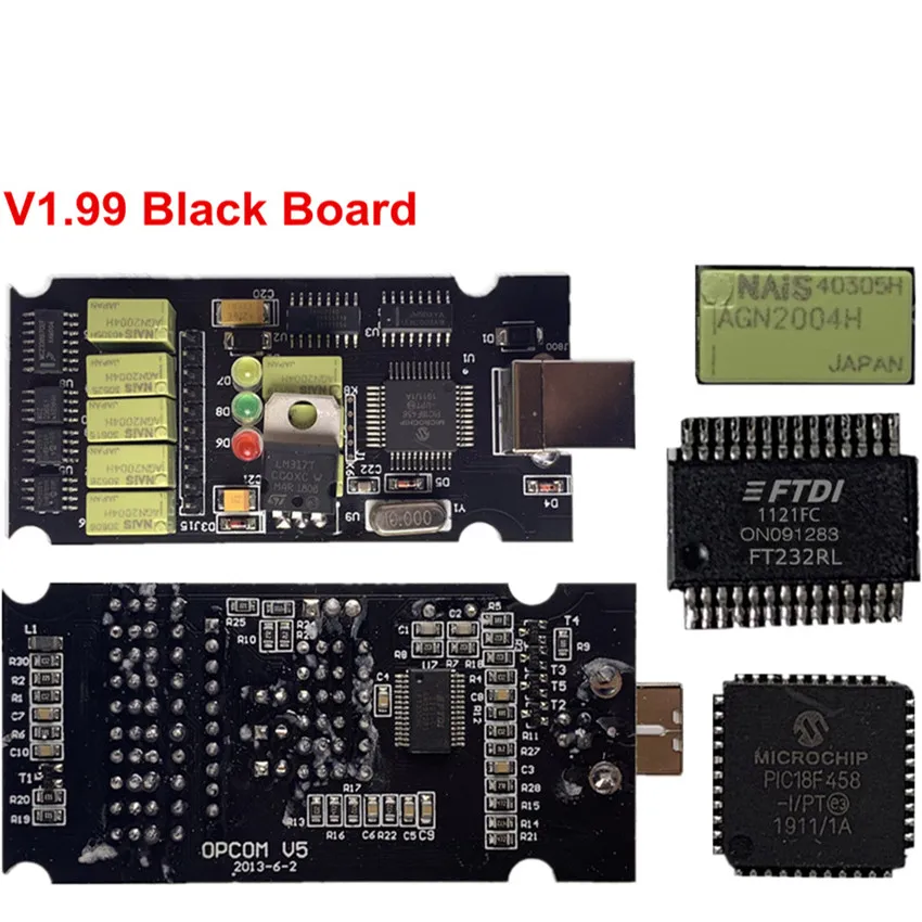 OBDIICAT V1.99 OPCOM V1.95 Профессиональный диагностический инструмент для Op-e/l OP COM OP-COM с PIC18F458 прошивкой V1.95Auto сканер