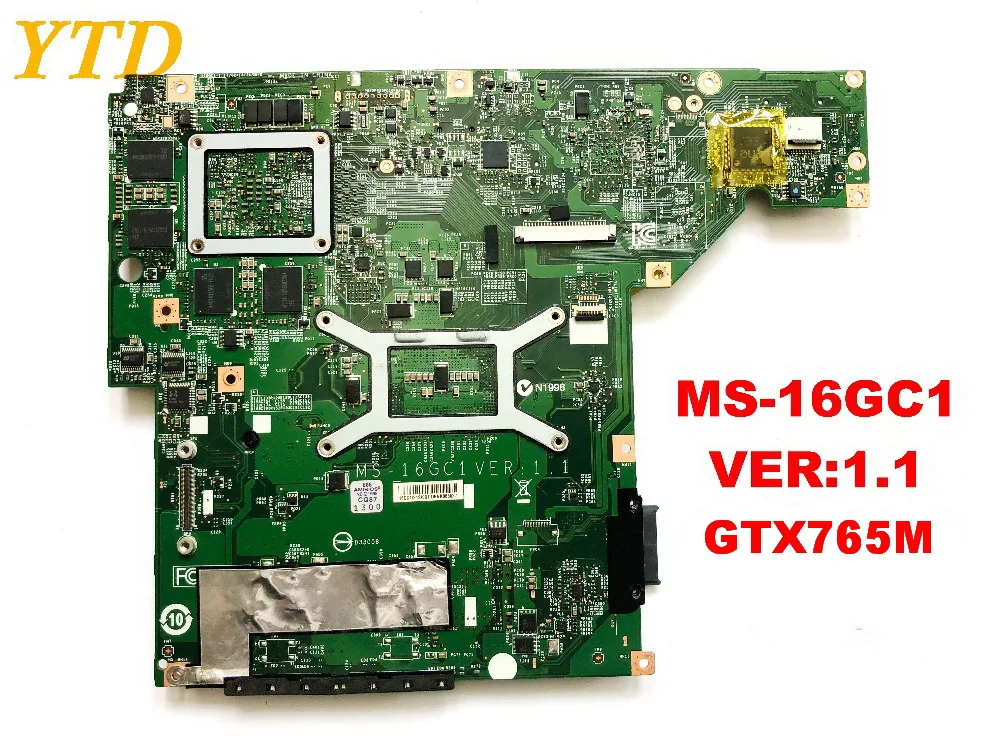 Promo  Original for MSI GE60 laptop motherboard ms-16GC MS-16GC1 VER 1.1 GTX765M tested good free shipping