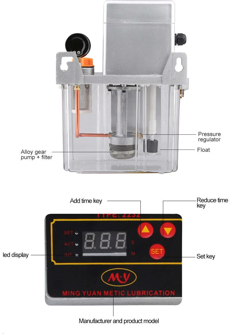220v engrenagem óleo lubrificante cnc eletromagnética automática