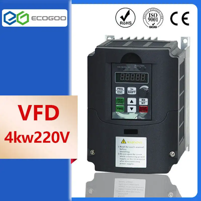 4 кВт VSD 220 В инвертор вращения вала VFD AC привод преобразователь частоты прямые