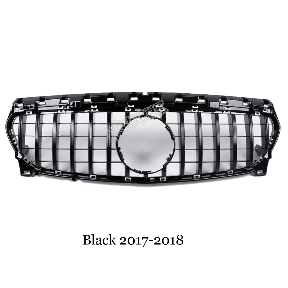Black 17-18 GT R Стиль передний бампер решетка сетка для Mercedes W117 CLA класс CLA180 CLA200 CLA250 CLA45 AMG 2013 - Цвет: Black 17-18