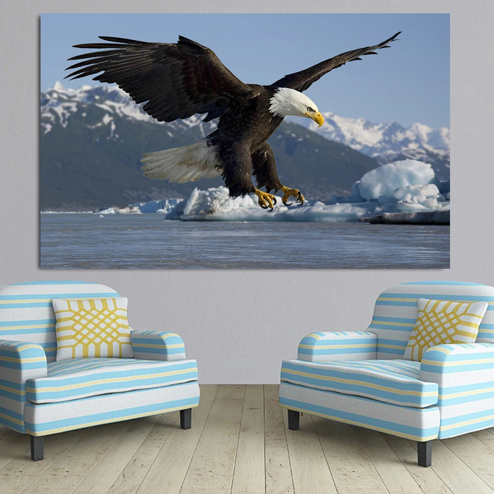 Picture Wall Eagle Wall Art Canvas Framed Eagle Home Interior Eagle