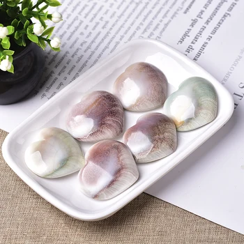 

1PC Delicate natural stone shell heart-shaped Madagascar Sun Shell Crystal Heart Shell Stone Snails Shape Healing Dreamlike Gift
