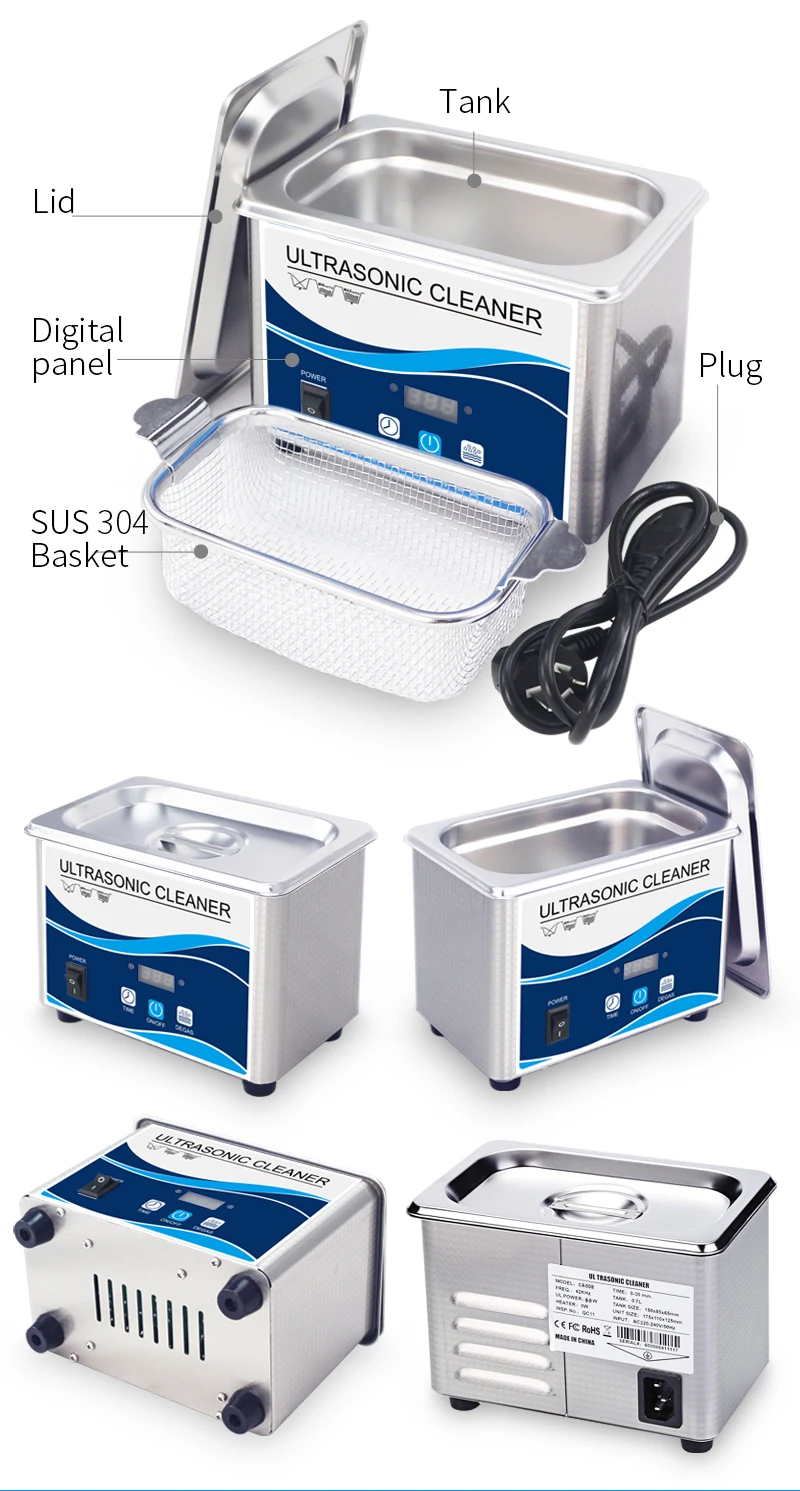 Granbo 0.8L Ultrasonic Cleaner 60W Degassing Jewelry Eyeglasses Watches Chains Coins Tattoo Denture Tools Manicure Cleaning Granbo 0.8L Ultrasonic Cleaner 60W Degassing Jewelry Eyeglasses Watches Chains Coins Tattoo Denture Tools Manicure Cleaning