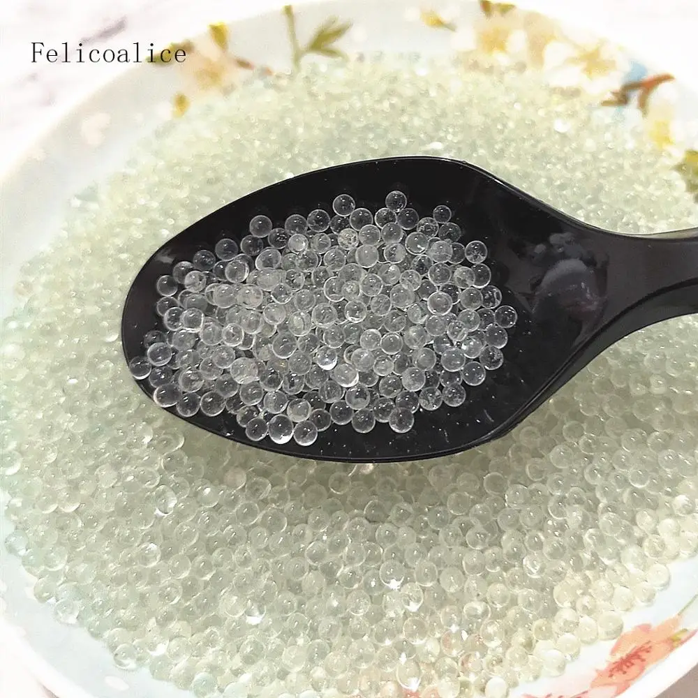 DIY 공예 수제 스크랩북 미니 버블 볼 비즈, 흰색 투명 크리스탈 유리 비즈, 의류 액세서리, 450g, 2.5-3mm