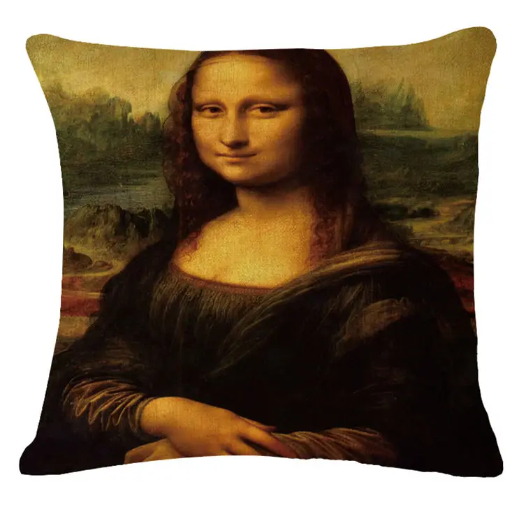 Мона Лиза улыбка искусство Ренессанс картина маслом Чехлы для подушек Michelangelo сикстин хлопок белье Диван Декоративные Наволочки Чехол