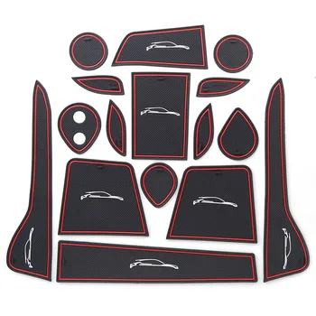 

For Toyota C-HR CHR Car Door Groove Rubber Mat Gate Slot Pad Non-slip Interior Door Cup Armrest Storage Pad 2016 2017 2018 2019