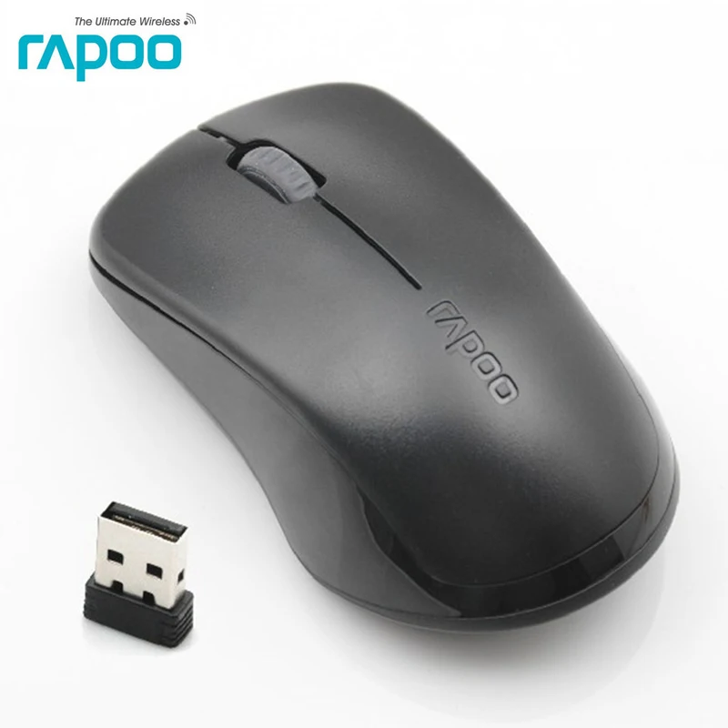 Rapoo 2.4 Г USB Оптическая Беспроводная Мышь с inivisble двигателя Эргономичный Бесшумная