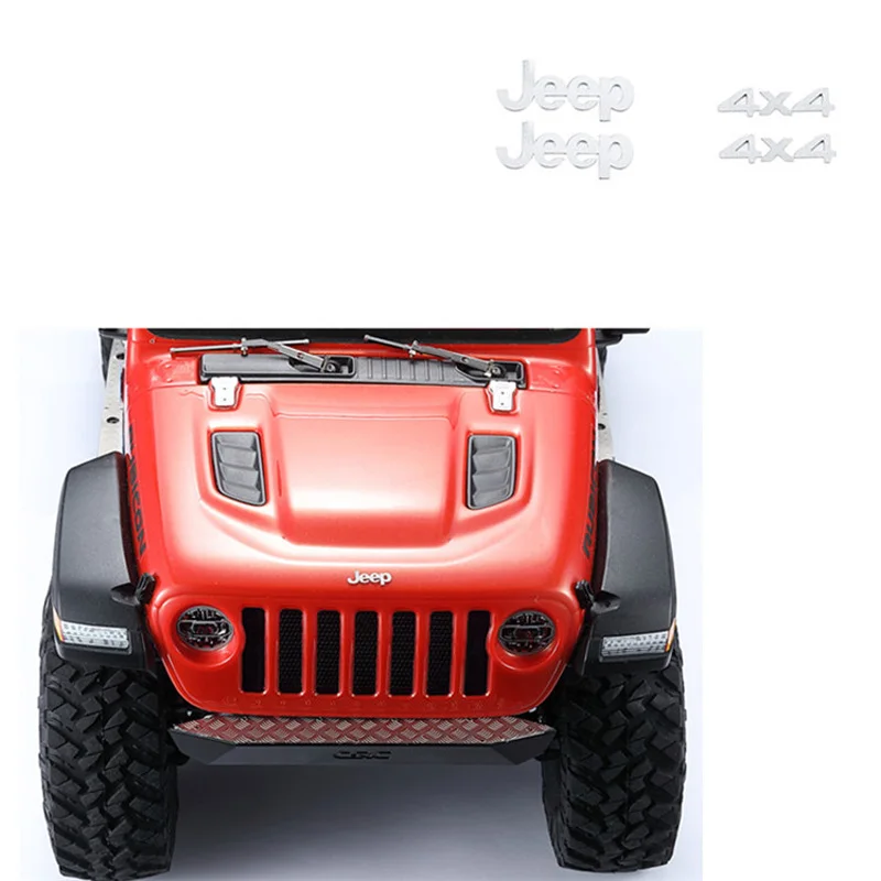 Металлический Стерео логотип автомобиля DJ Jeep 4*4 стерео корпус Axial Scx10 третьего