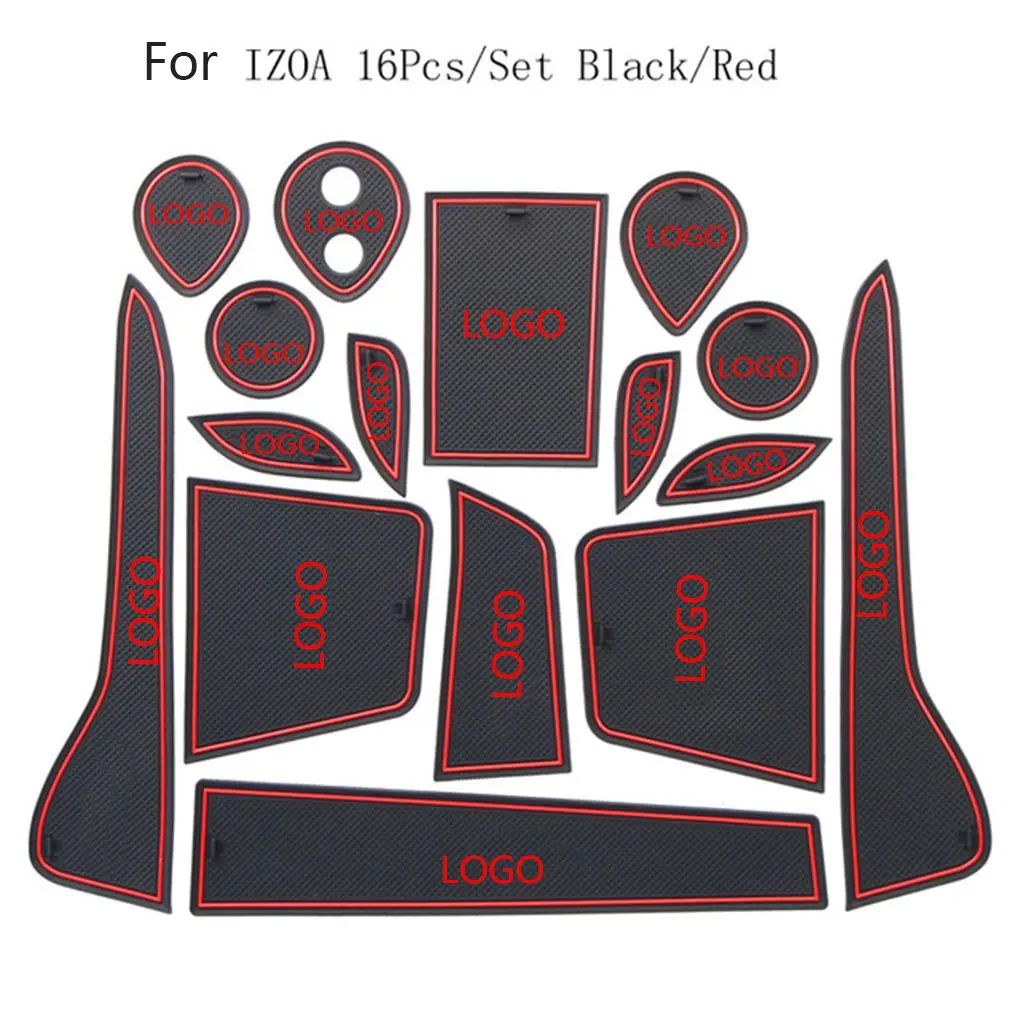 

16pcs Replacement for Toyota IZOA Cup Mat Door Gate Slot Pad Storage Box Mat Car Interior Accessories