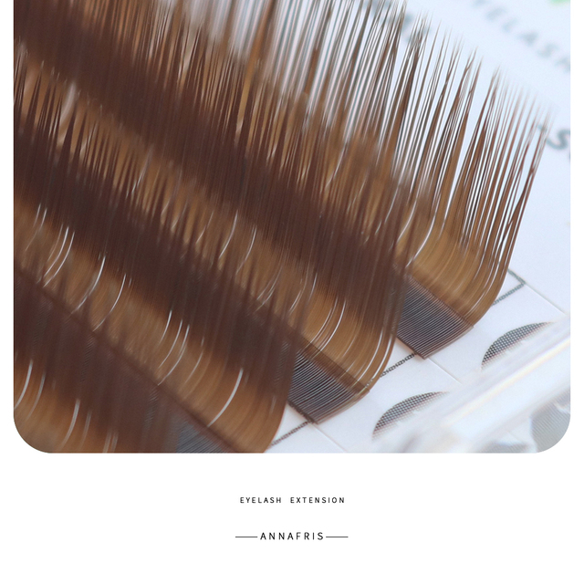 Individual Colored Eyelash Extension C D Curl Russian Volume 8-15mm Mix Length Natural Faux Mink Color False Lashes