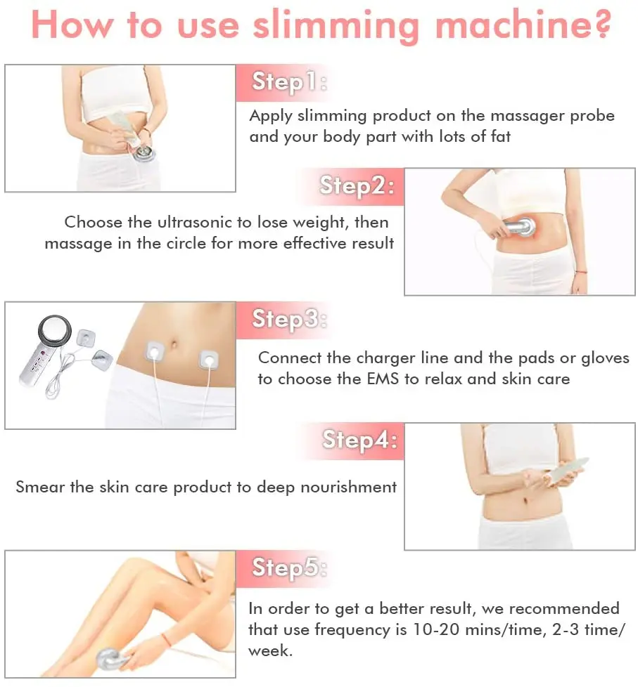 Ultrasound EMS Body Slimming Massager Weight Loss Lipo Anti-Cellulite Fat loss Y 