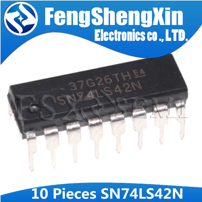 10 шт. SN74LS42N DIP16 74LS42N HD74LS42P DIP HD74LS42 74LS42 74LS42P DIP-16 маломощный SCHOTTKY IC | Электронные