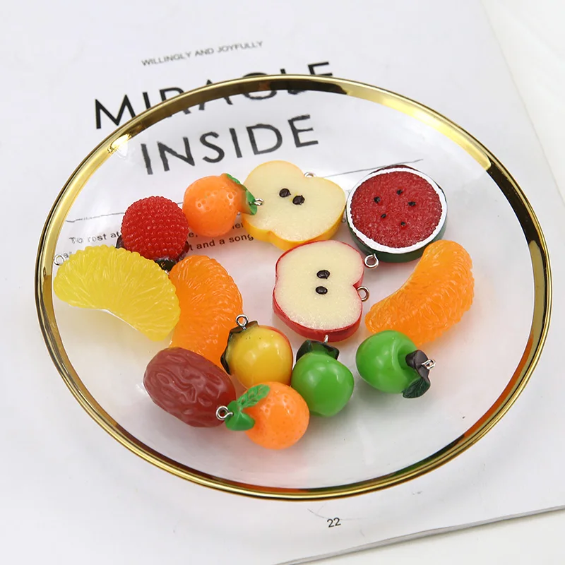 

6 pcs korean style fun orange lemon drop earrings for women durian peach pendant fruit earrings party beach jewelry accessories