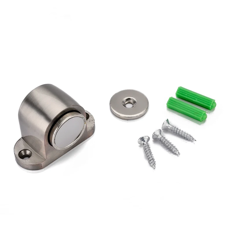 Strong Magnetic Door Stopper Suction Gate Supporting Hardware Powerful Mini Door Stop with Catch Screw Mount