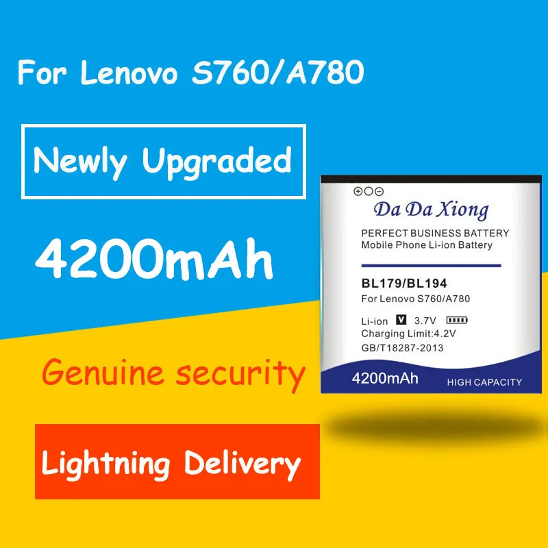Бесплатная доставка аккумулятор BL179 / BL194 4200 мАч для Lenovo A660 S760 A780 A690 K2 A790e A520 A560E A698T