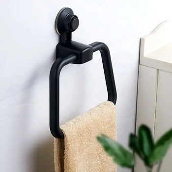 

VacuumStrong Suction Wall hanging Cup Towel Kitchen Punch Free Towel Hook House No Trace Storage Shelf Bathroom Towel Holderr