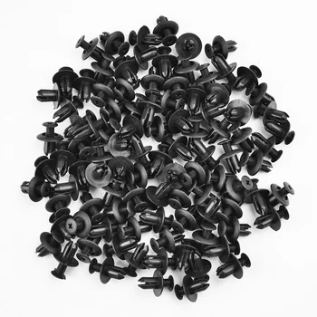 

Fender Fastener clips Plastic Cars Push pins Replacement Decor Black 100pcs 8mm Hole Rivet Cover