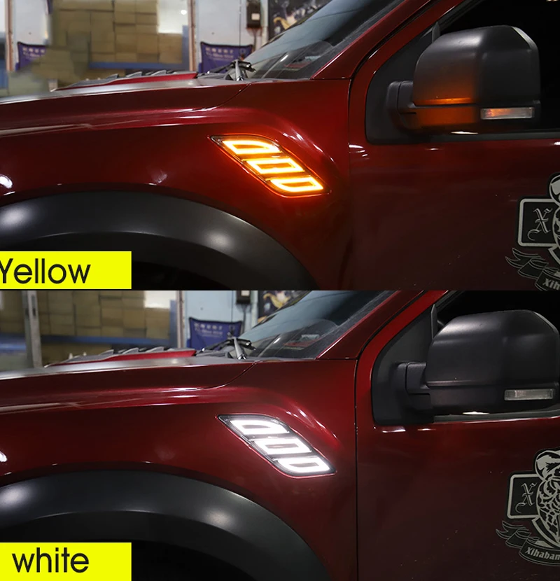 Sanvi 2 шт. Автомобильная фара крыла для ford Raptor F150 светодиодный световой сигнал дневного света