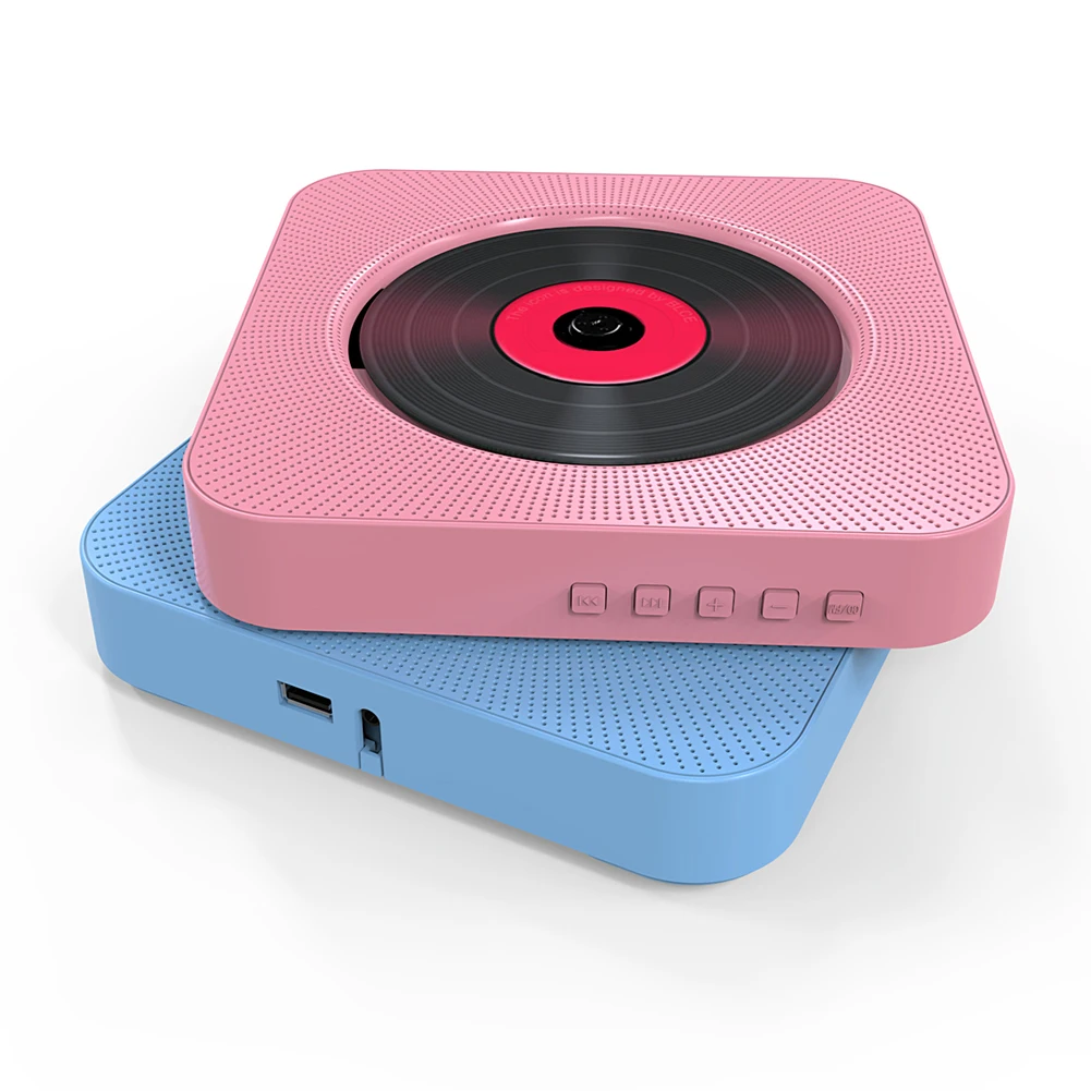 

CD Player Wall Mountable Bluetooth Portable Home Audio Box with Remote Control FM Radio Built-in HiFi Speaker MP3