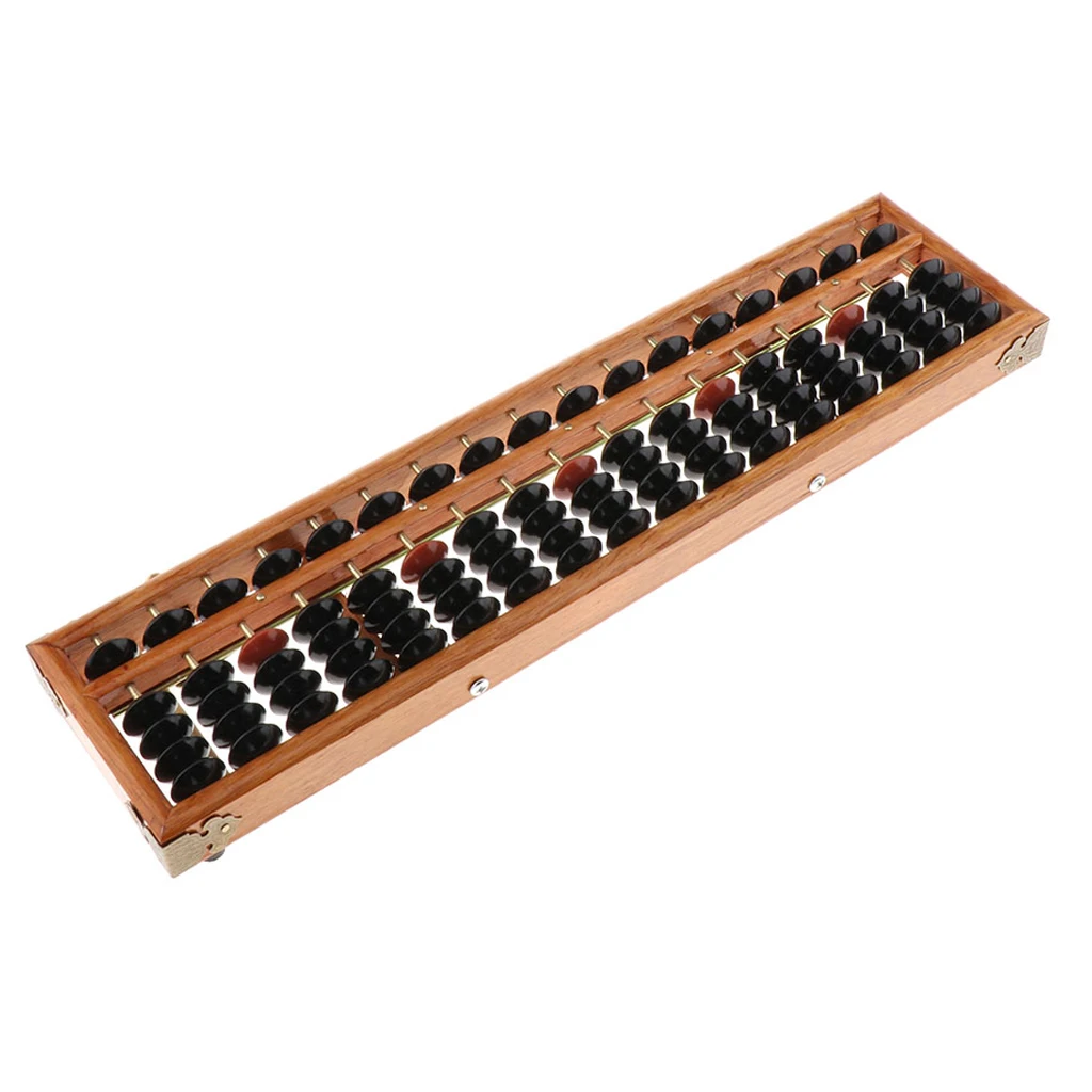 JIACUO 17 Chiffres en Bois Soroban Standard Abacus Chinois Calculatrice comptage Outil dapprentissage des mathématiques débutants 