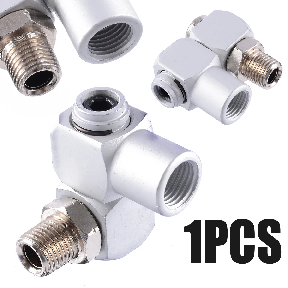

1/4" Air Swivel Adapter Pneumatic Conversion Universal Joints 360 Degrees Rotate Universal Joint For Pneumatic Connectors