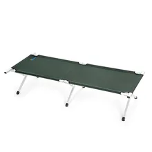 Portable Folding Bed Aluminum Alloy Camping Bed Double-Layer Oxford Cloth Folding Bed Camping with Non-Slip Table Corner