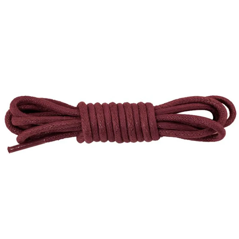 Wine Red 2 шт Вощеные хлопковые круглые шнурки для ботинок кожаные водонепроницаемые шнурки мужские Ботинки martin шнурки длина шнурка 80 см 100 см 120 см - Цвет: Wine Red