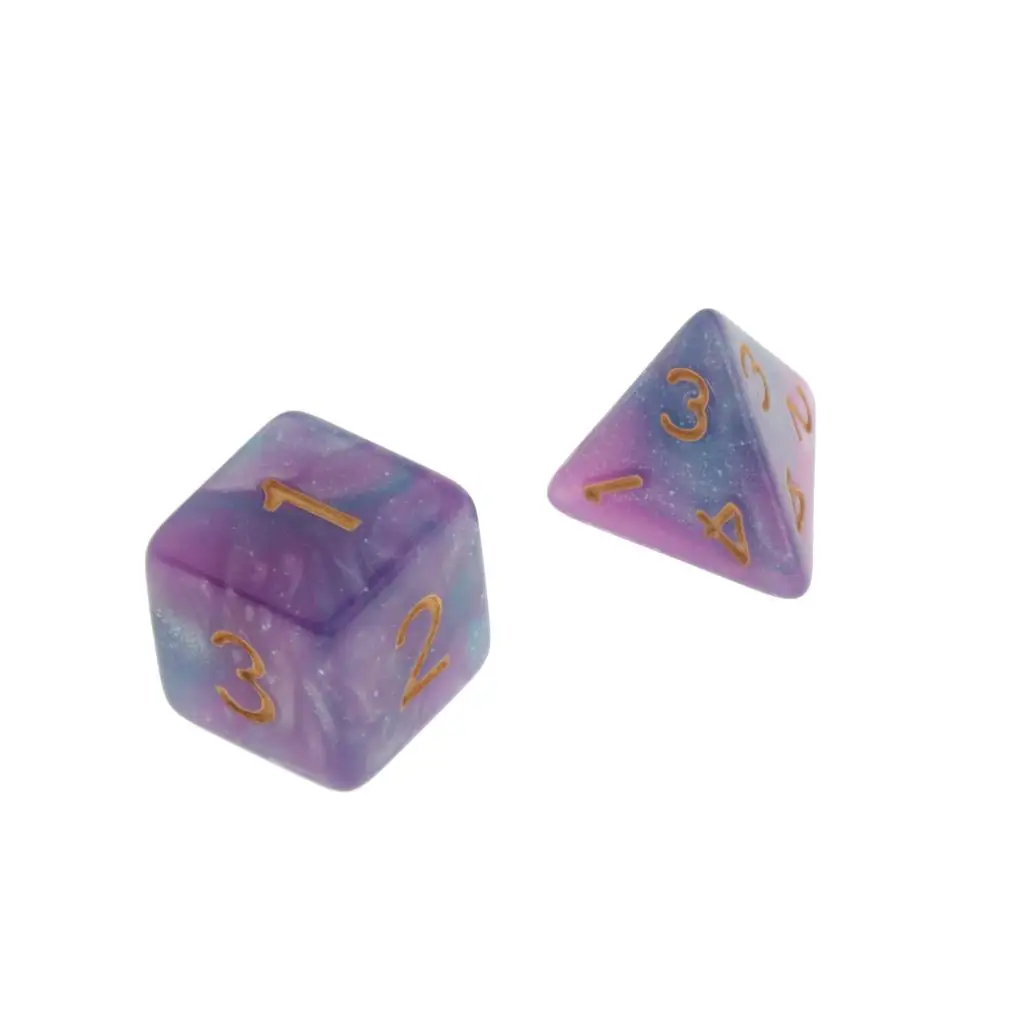  7 Die Polyhedral Dice Dungeons & Dragon D4-D20 D12 Dices Board Game Accessories DND Role Playing Game Dice Set