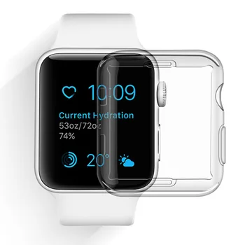 

Protective Cover Case For Apple Watch Band 44mm/40mm For Apple Watch 5 Band Smartwatch Screen Protector Transparent