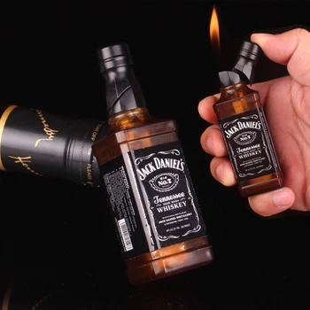 

Wine Bottle Creative Lighter Beer Refillable Gas Torch Butane Cool Personalized Lighter Gadgets For Men Dropship Suppliers