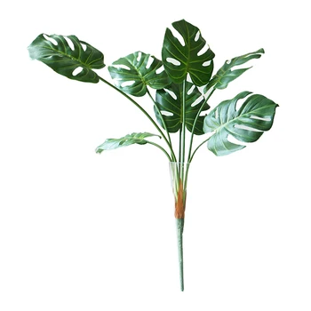 

7 Leaves Artificial Tropical Palm Leaves Monstera Leaves Bouquet 70cm Simulated Green Plant Leaf for Indoor Home Decoration