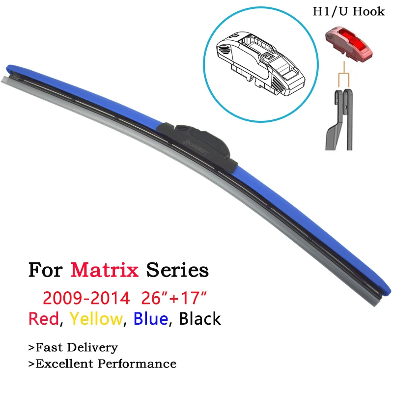 2 шт. разноцветные стеклоочистители для Toyota Matrix 2003 2014 подходит H1 U J зимние с