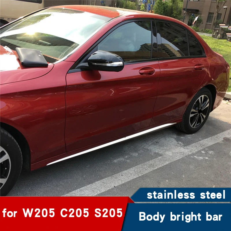 Car stainless steel for Mercedes C200 C300 C250 C180 C240 modified car sticker accessories C-CLASS W205 C205 coupe S205 | Автомобили и