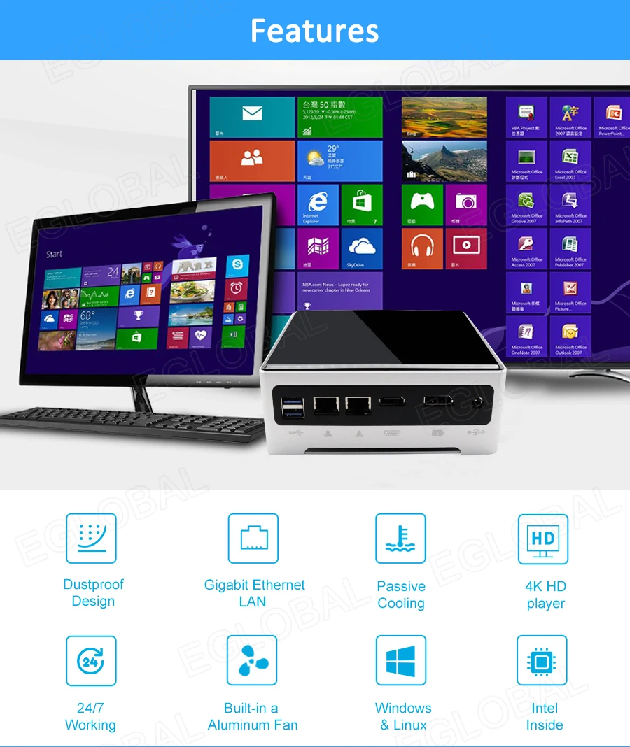 New Fan Mini PC with Intel Core i5 1035G4, Iris 940 Graphics, Dual LAN, 6 USB 3.0, DP, HD Dual Display, HTPC, AC WiFi. Description Image.This Product Can Be Found With The Tag Names Barebone Mini PC, Computer Office, Mini pc