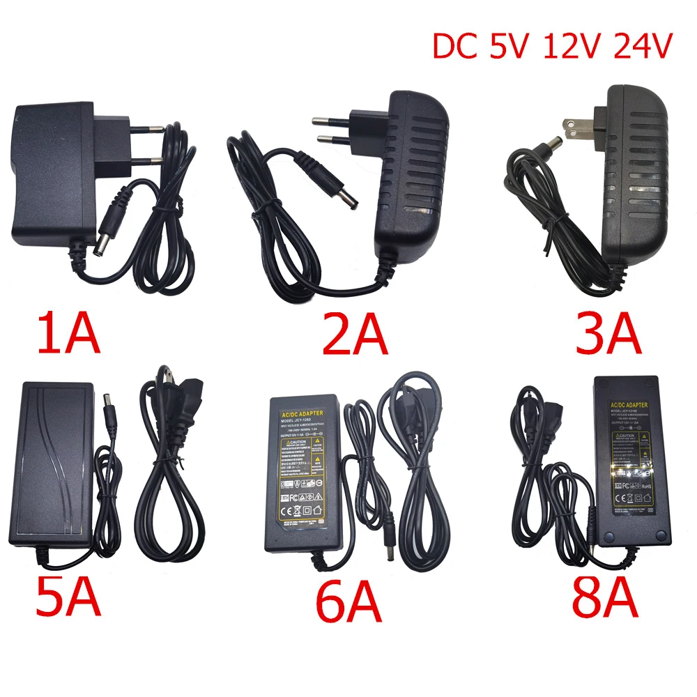 Power adapter DC 5V 12V 24V Lighting Transformer AC 110V 220V Switching Power Supply 1A 2A 3A 5A 6A 8A 10A LED Power Adapter For CCTV LED Lamp