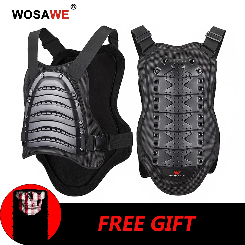 

WOSAWE Motorcycle Armor Vest Adult Protection Protective gear EVA Spine Chest Back Protectors Motocross Guards Dirt Bike Support