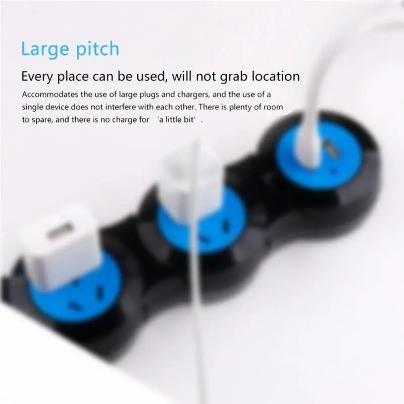

5 Holds Home Extension Outlet Office Multifunction Power Strip Changeable Rotatable Joint USB Charging Flame Retardant Practical