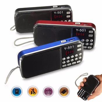 

3.5mm Mini FM Radio Audio Portable LCD Digital Auto FM Radio Speaker USB Disk Support TF Card AUX Mp3 Music Player