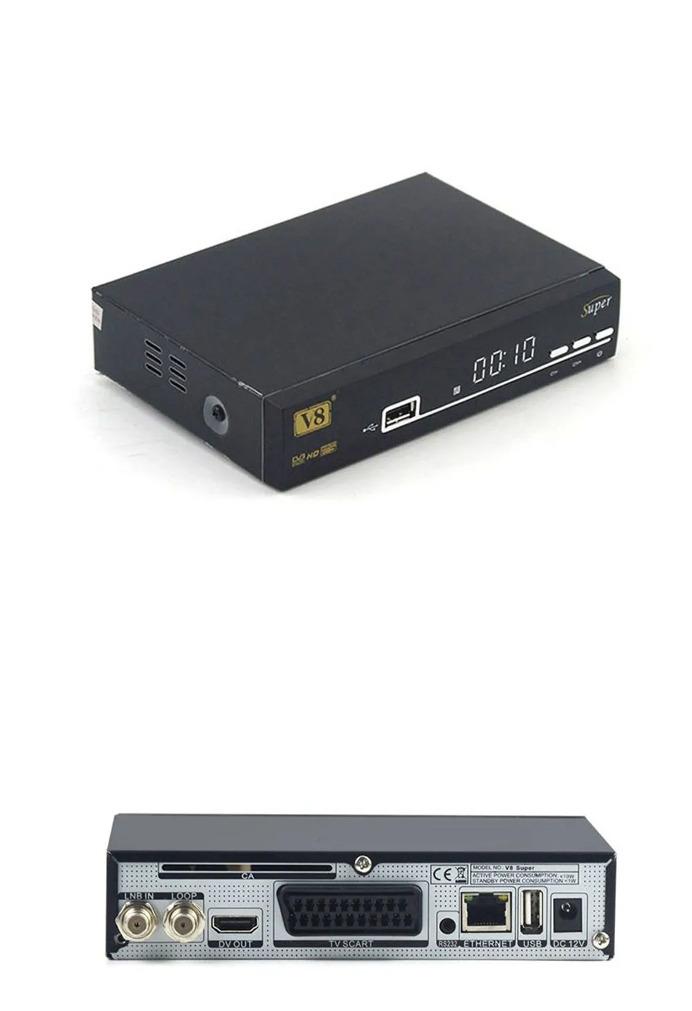 V8 Super receptor DVB-S2 Satellite Receiver Full 1080P HD FTA Satellite decoder+USB WIFI Biss Key newcam 3G Youporn v8 nova