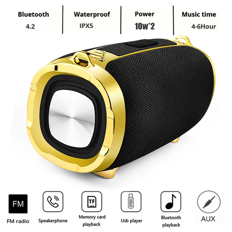 LIGE оригинальный Bluetooth динамик водонепроницаемый уличный Портативный