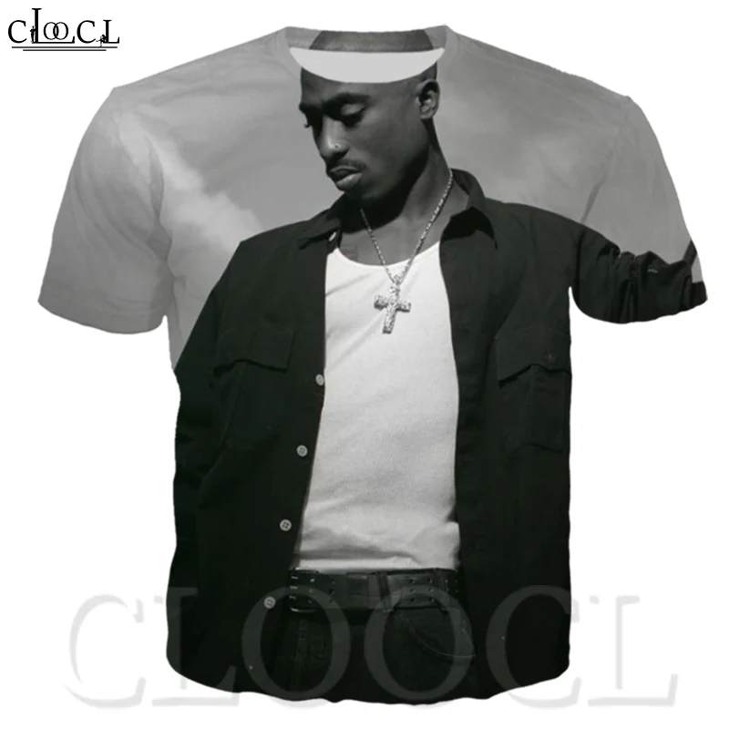 Футболка Rapper 2pac с Тупаком для мужчин и женщин Повседневная рубашка 3D принтом