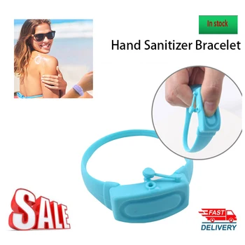 

Safe Silicone Disposable Mosquito Repellent Bracelet Disinfectant Hand Sanitizer Bracelet Gel With Refilling Bottle For Outdoors