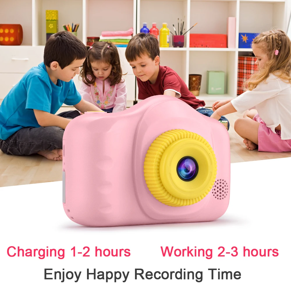 Prograce 3.5 Inch Child Camera 28MP Kids Digital Camera Kid Selfie Camera Photo Child Video Camera Birthday Christmas Gift Girl