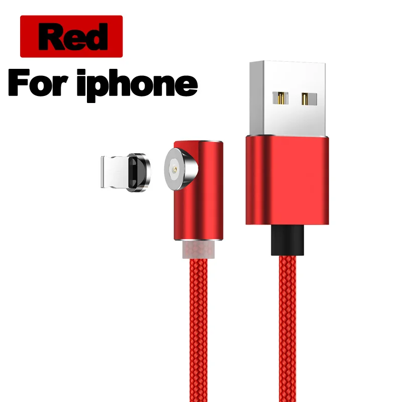 LOVECOM 2 м Быстрый Магнитный кабель type C Micro usb зарядка для iPhone 11 samsung huawei Xiaomi Мобильный телефон Магнитный зарядный кабель - Цвет: For iPhone Red
