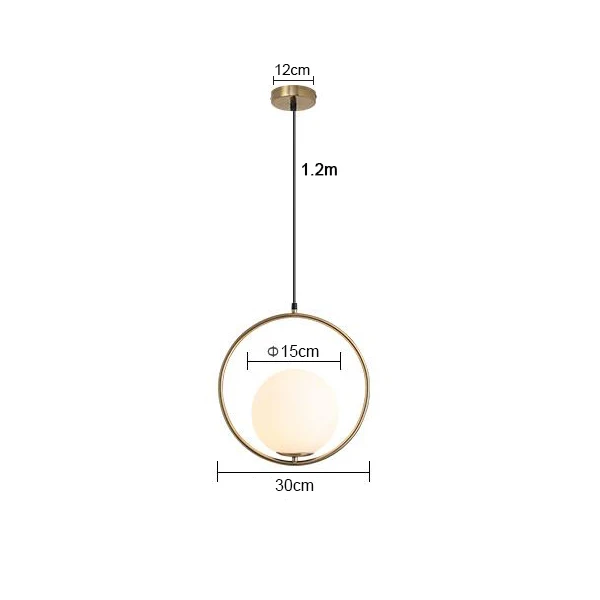 15cm ball model A Постмодерн, простая гостиная, спальня, минималистичный ресторанный подвесной светильник, скандинавские украшения одежды, стеклянный шар, подвесной светильник - Цвет корпуса: 15cm ball model A